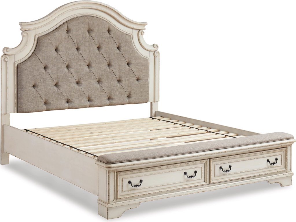 Realyn King Panel Storage Bed, Dresser, Mirror and 2 Nightstands - image 5