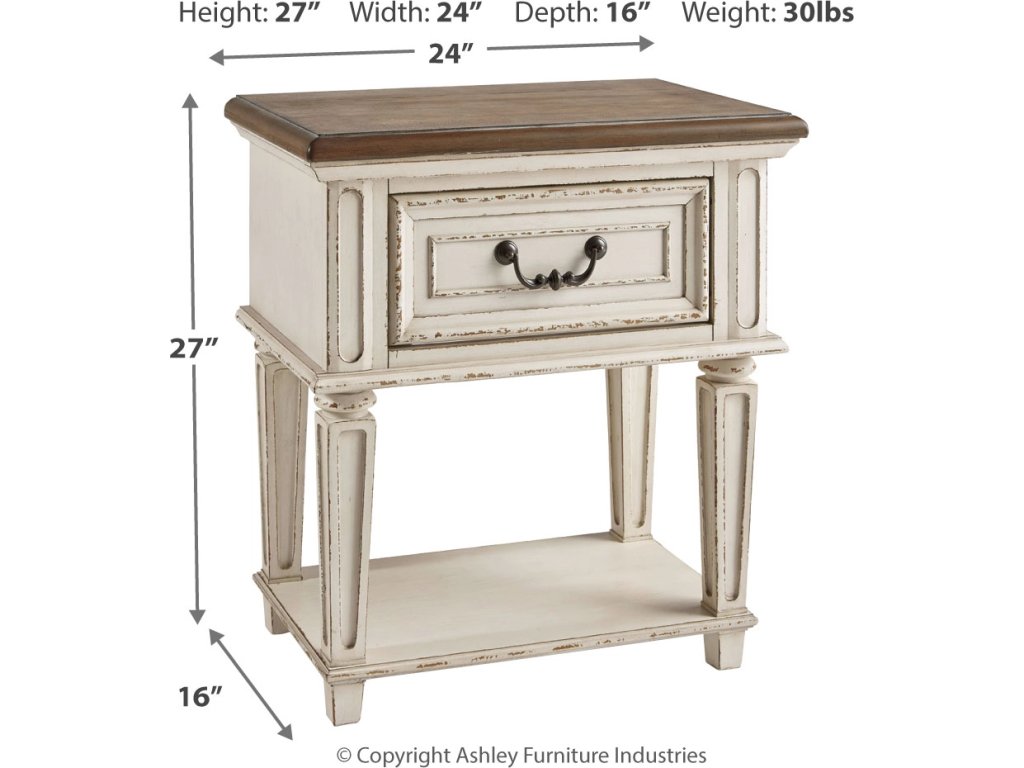 Realyn King Upholstered Panel Bed, Dresser, Chest and Nightstand - image 13