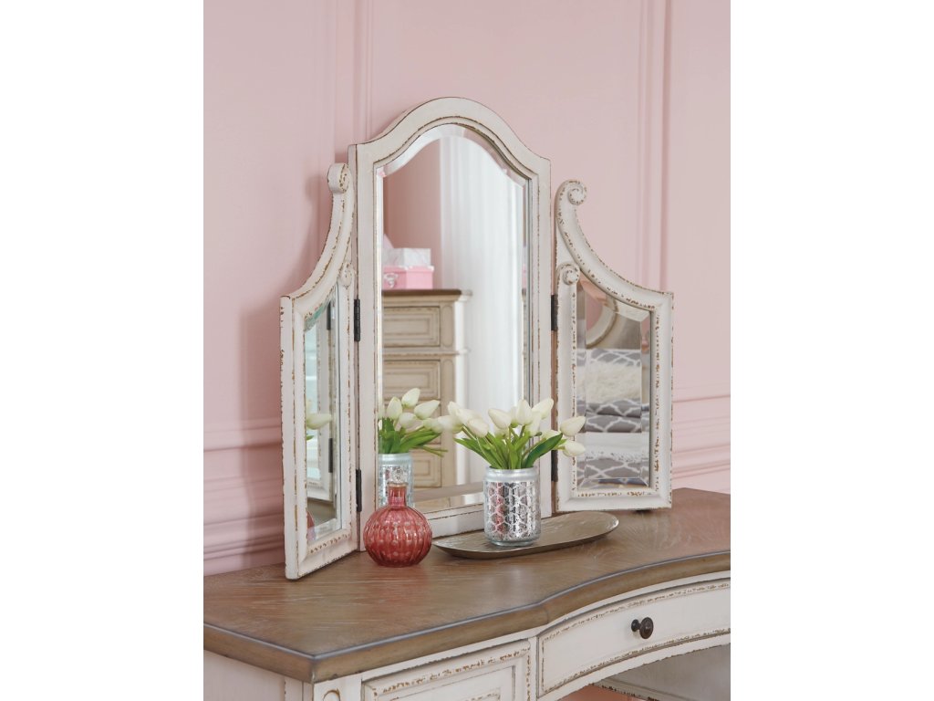 Realyn Queen Upholstery Panel Bed, Dresser, Chest, Nightstand, and Vanity Set - image 23