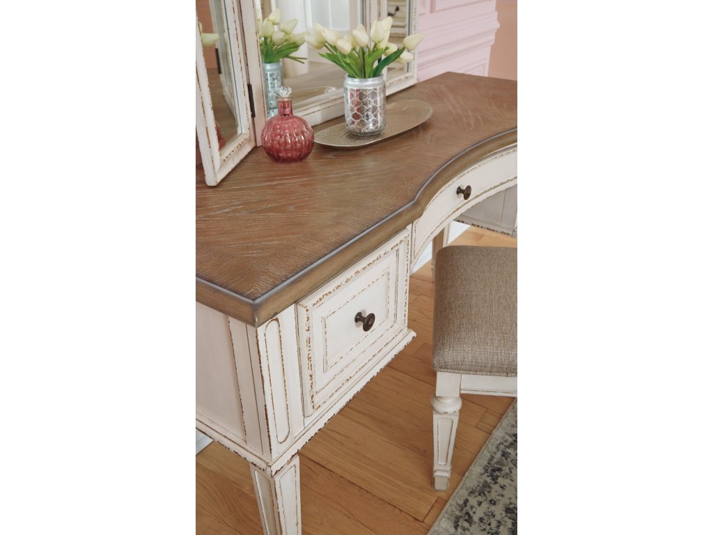 Realyn Queen Upholstery Panel Bed, Dresser, Chest, Nightstand, and Vanity Set - image 21