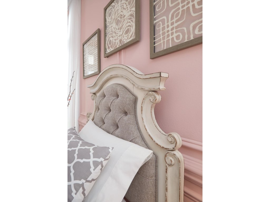 Realyn Queen Upholstery Panel Bed, Dresser, Chest, Nightstand, and Vanity Set - image 32