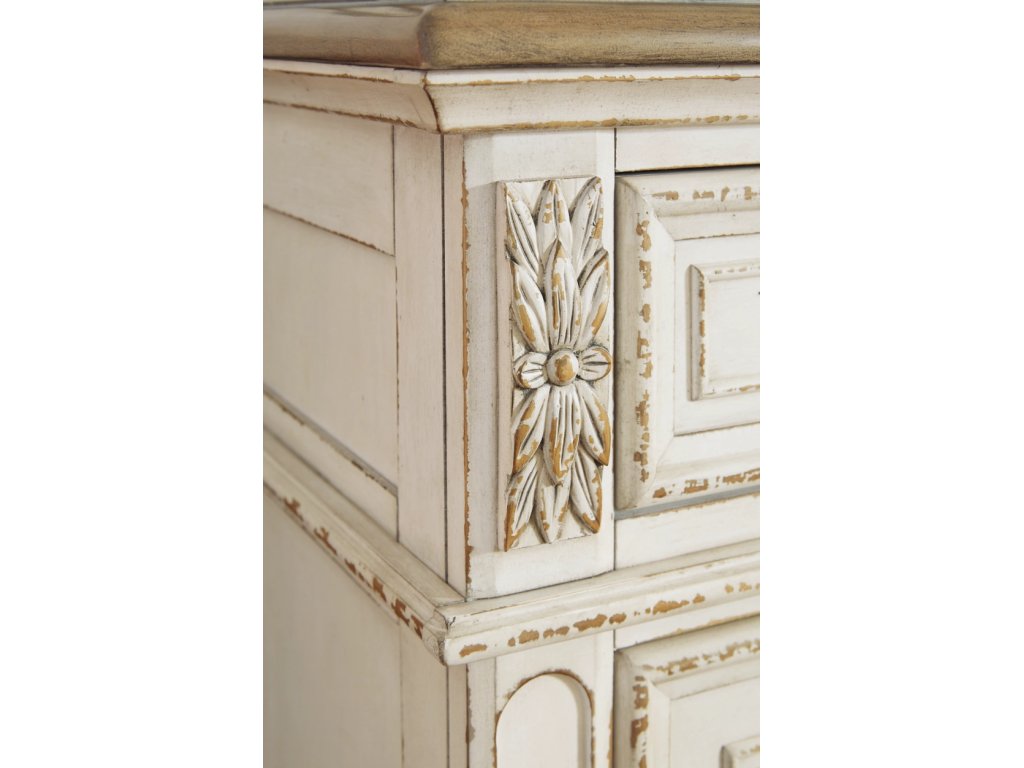 Realyn Queen Upholstered Panel Bed, Dresser, Mirror, Chest and Nightstand - image 26