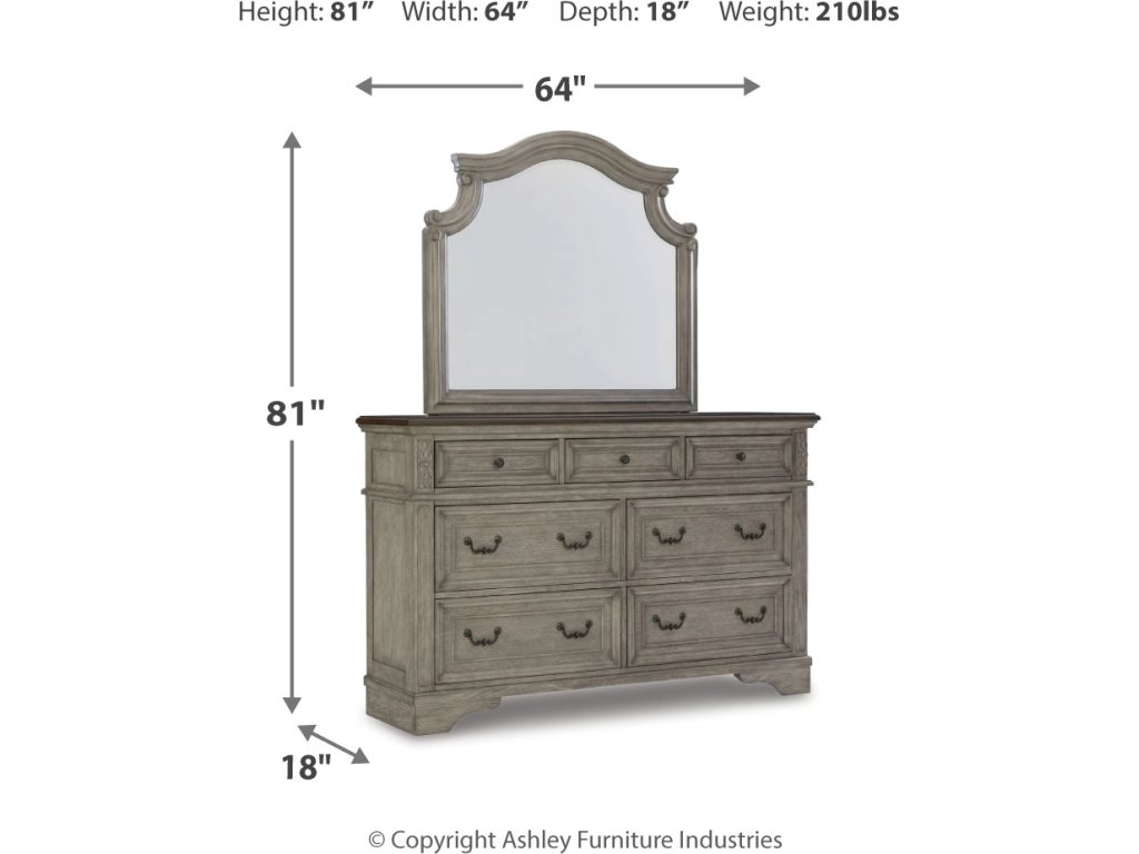 Lodenbay Queen Upholstered Panel Bed, Dresser, Mirror, Chest and Nightstand - image 15