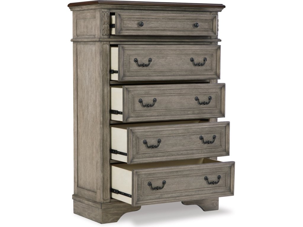 Lodenbay Queen Upholstered Panel Bed, Dresser, Mirror, Chest and Nightstand - image 4