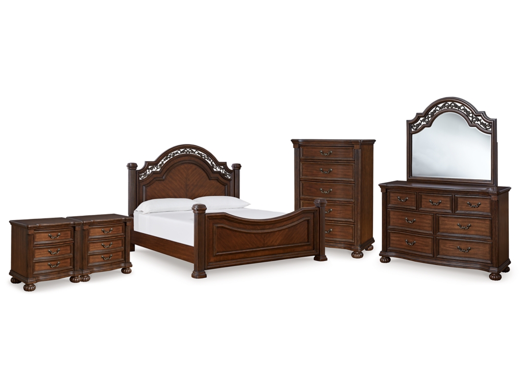 Lavinton Queen Poster Bed, Dresser, Mirror, Chest and 2 Nightstands - main image
