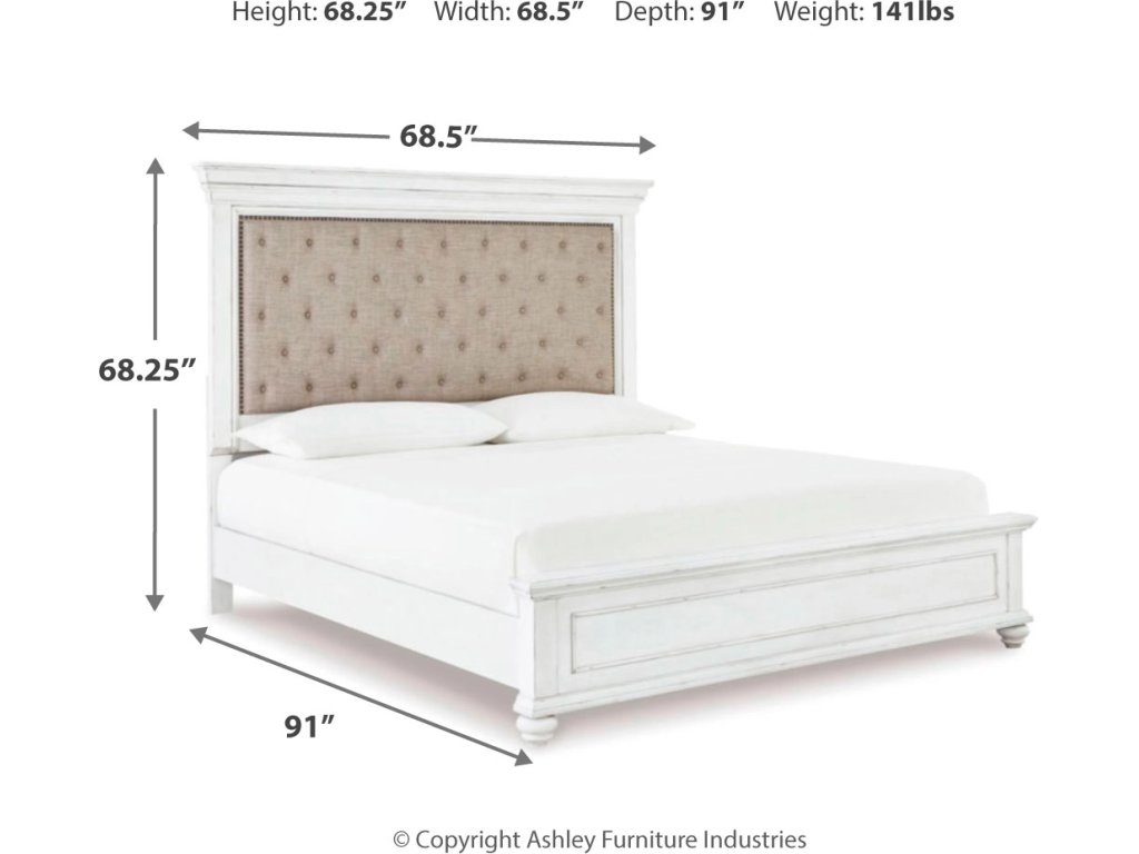 Kanwyn Queen Upholstered Panel Bed, Dresser, Mirror, and Nightstand - image 10