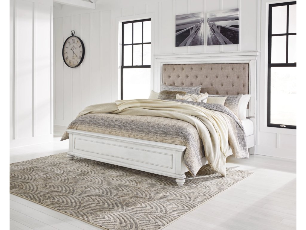 Kanwyn Queen Upholstered Panel Bed, Dresser, Mirror, and Nightstand - image 14