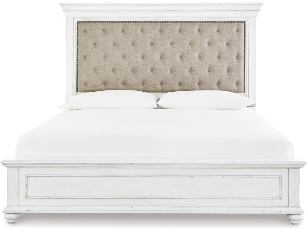 Kanwyn Queen Upholstered Panel Bed, Dresser, Mirror, and Nightstand - image 3