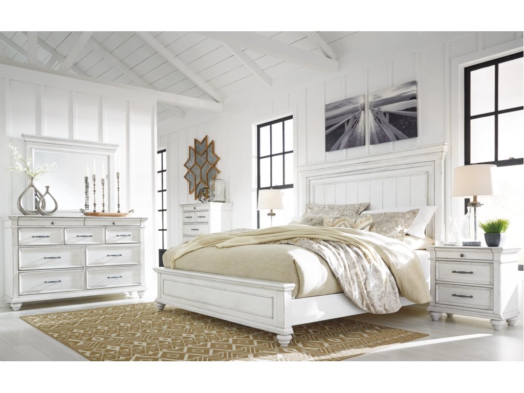 Kanwyn King Panel Bed, Dresser, Mirror, Chest and 2 Nightstands - image 22