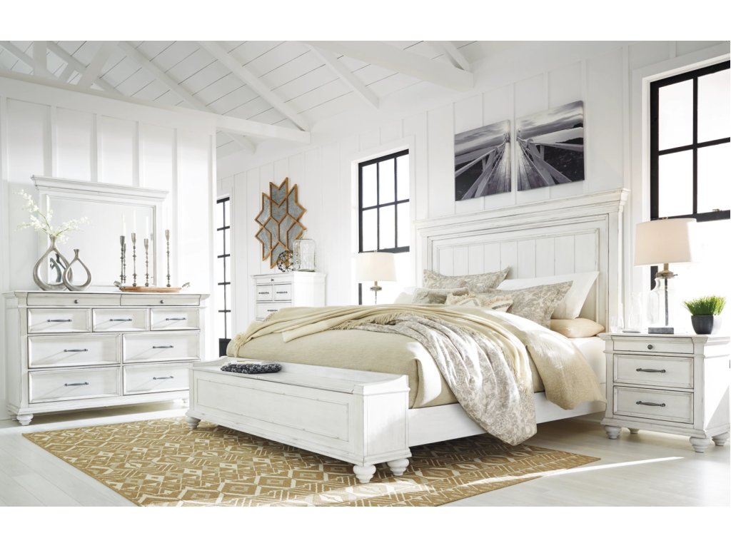 Kanwyn California King Panel Bed with Storage Bench - image 8