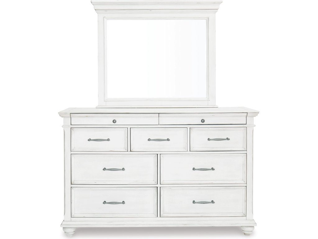 Kanwyn Queen Upholstered Panel Bed, Dresser, Mirror, and Nightstand - image 1