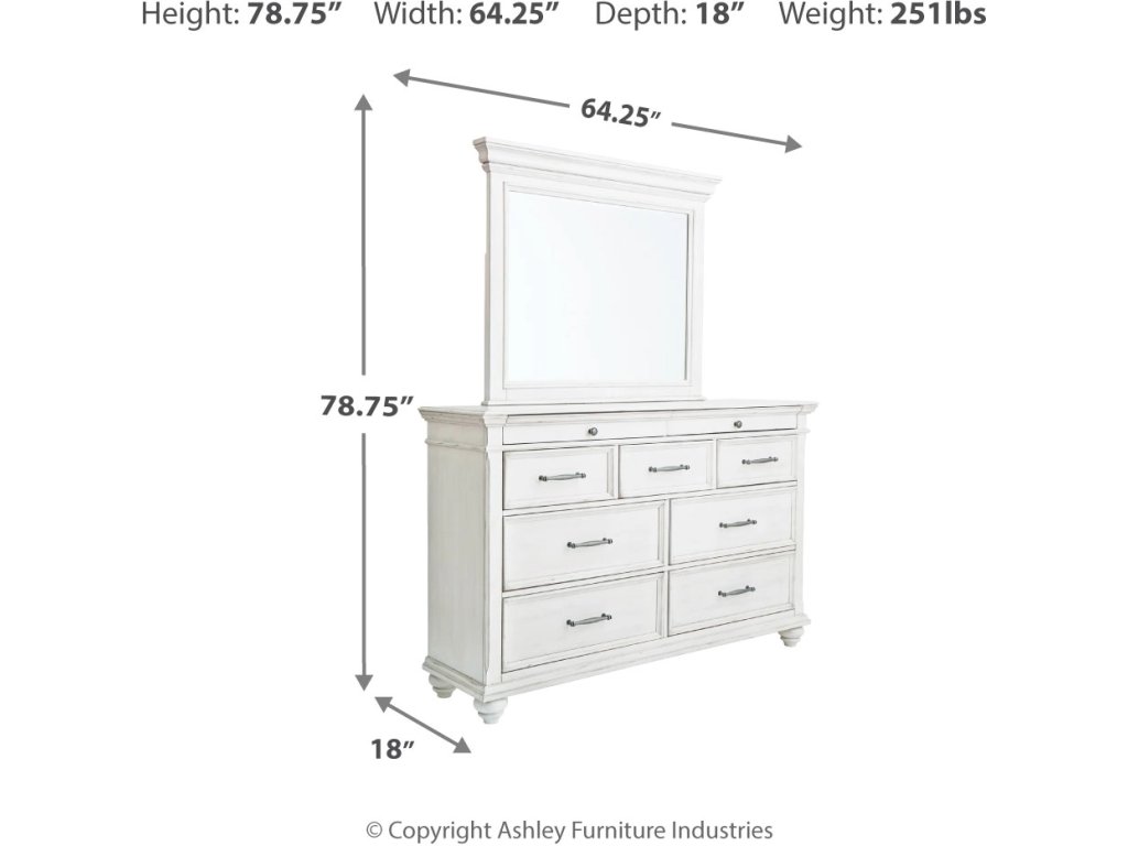 Kanwyn Queen Upholstered Panel Bed, Dresser, Mirror, and Nightstand - image 9