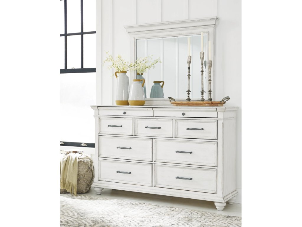 Kanwyn King Upholstered Panel Bed, Dresser and Mirror - image 4