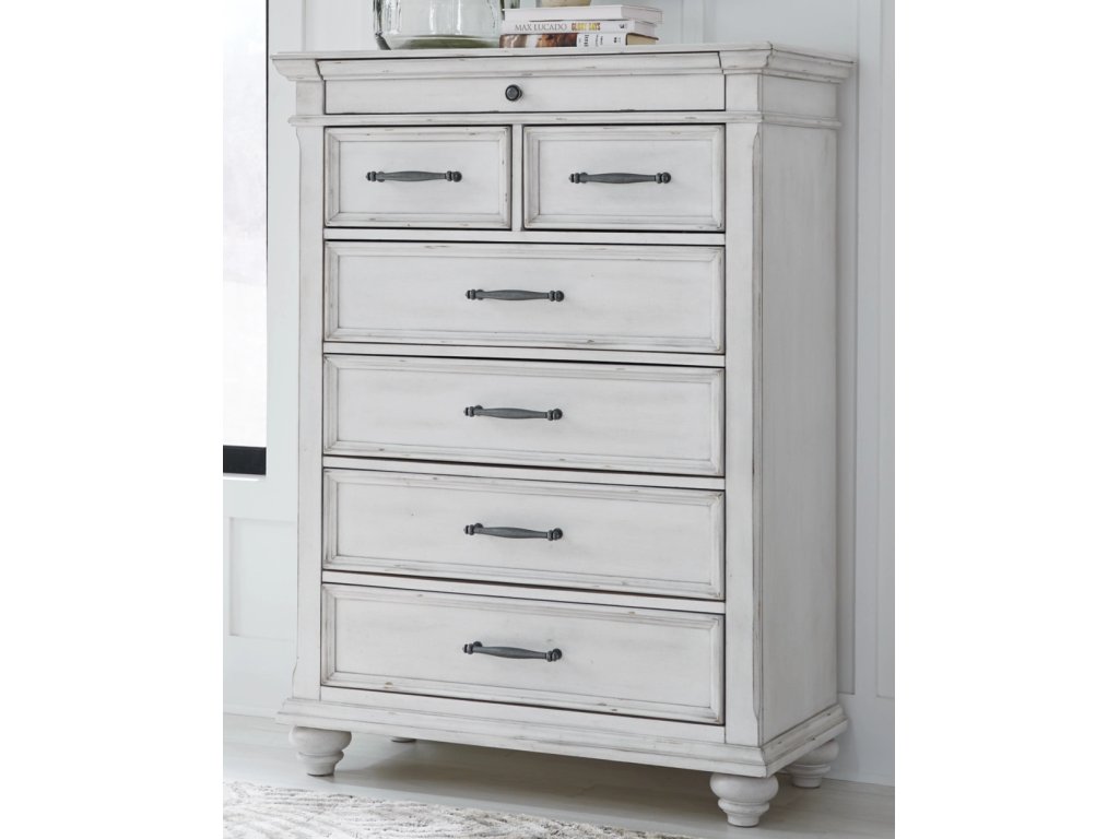 Kanwyn King Upholstered Panel Bed, Dresser, Mirror and Chest - image 13