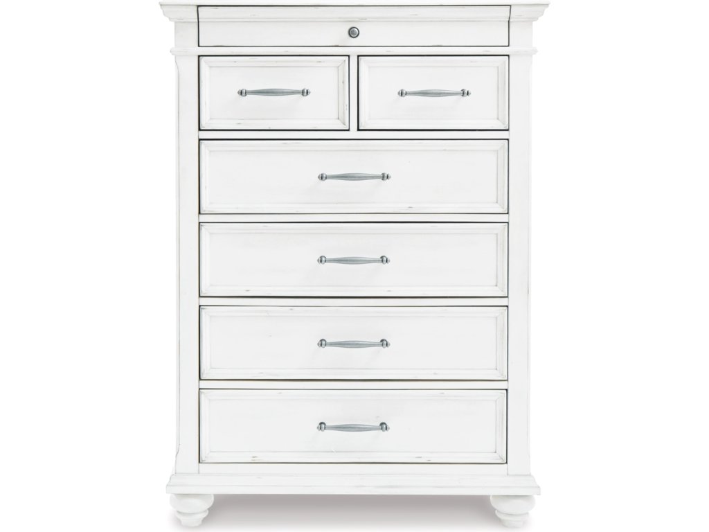 Kanwyn King Upholstered Panel Bed, Dresser, Mirror and Chest - image 6