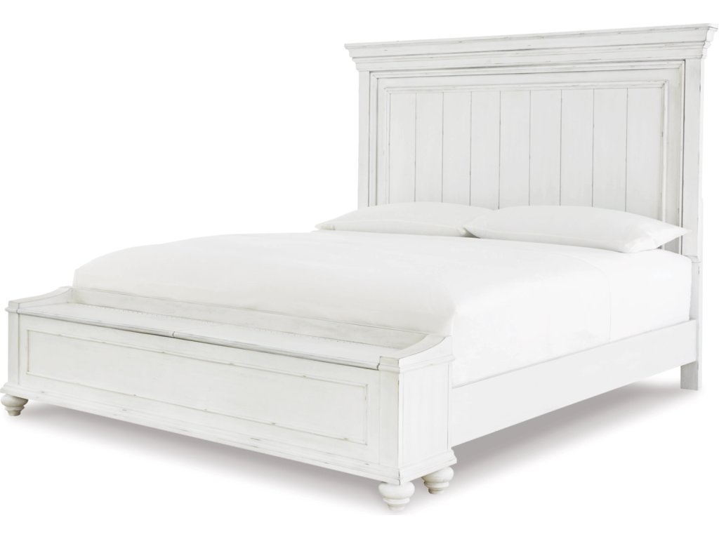 Kanwyn King Panel Bed with Storage, Dresser and Mirror - image 3