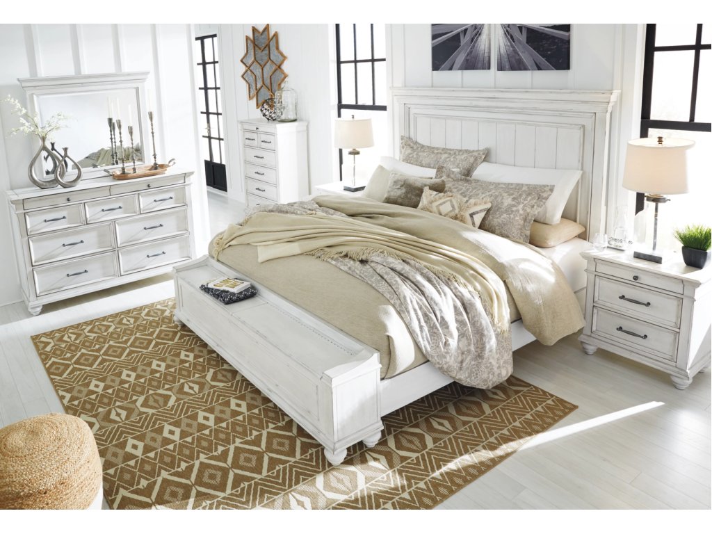 Kanwyn California King Panel Bed with Storage Bench - image 10