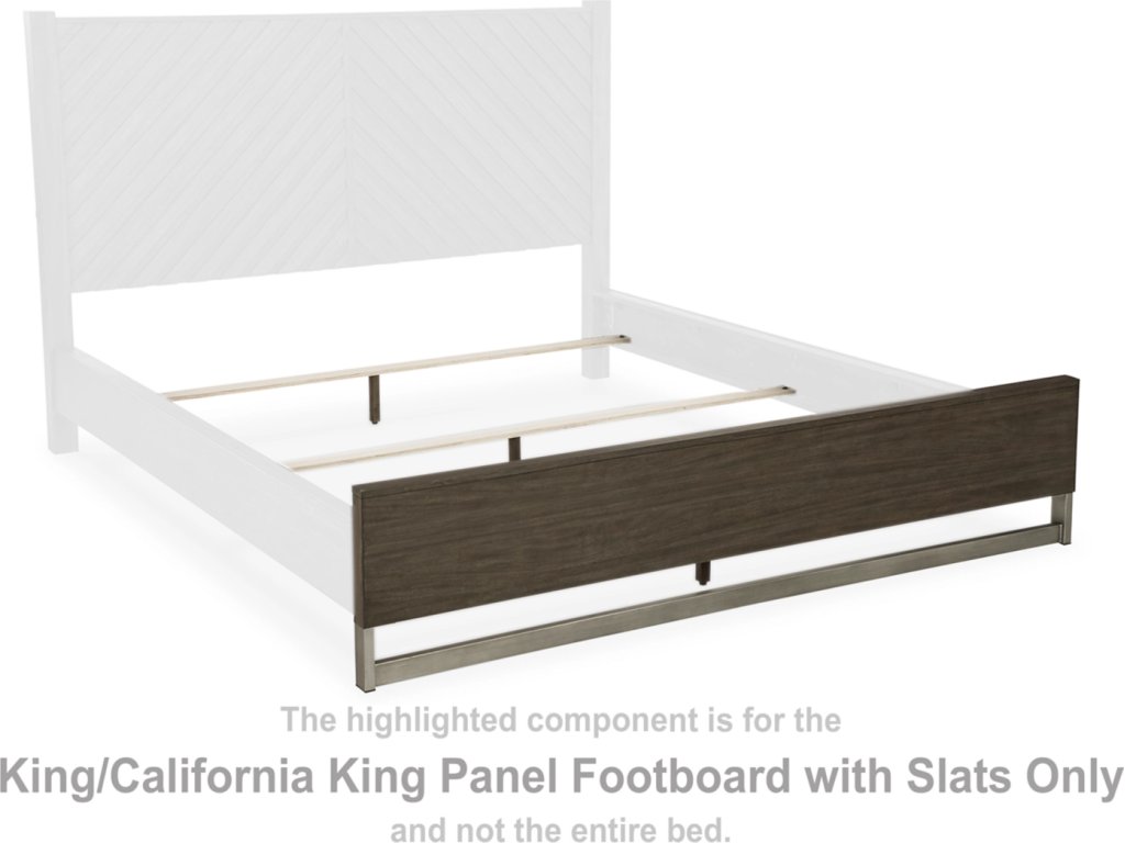 Arkenton King/California King Panel Footboard with Slats - image 1