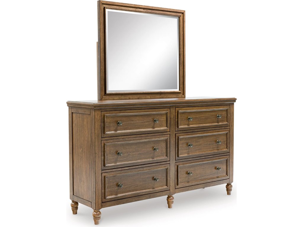 Sturlayne Queen Upholstered Panel Bed, Dresser and Mirror - image 1