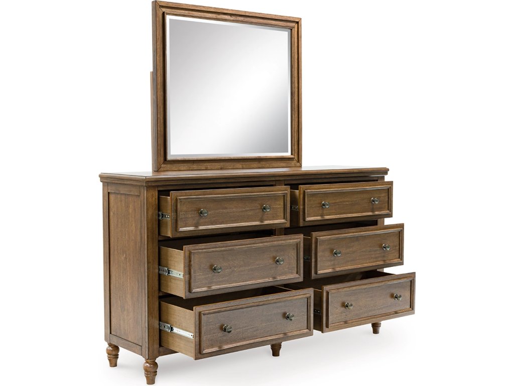 Sturlayne Queen Upholstered Panel Bed, Dresser and Mirror - image 2