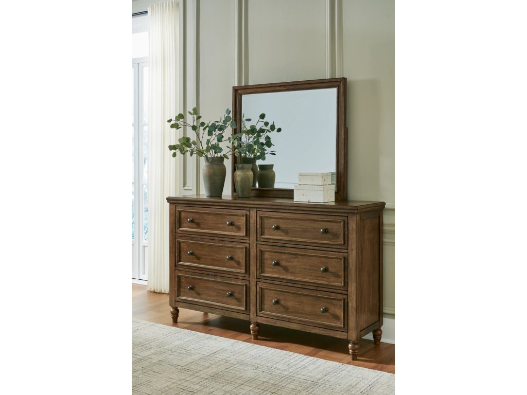 Sturlayne Queen Upholstered Panel Bed, Dresser and Mirror - image 4