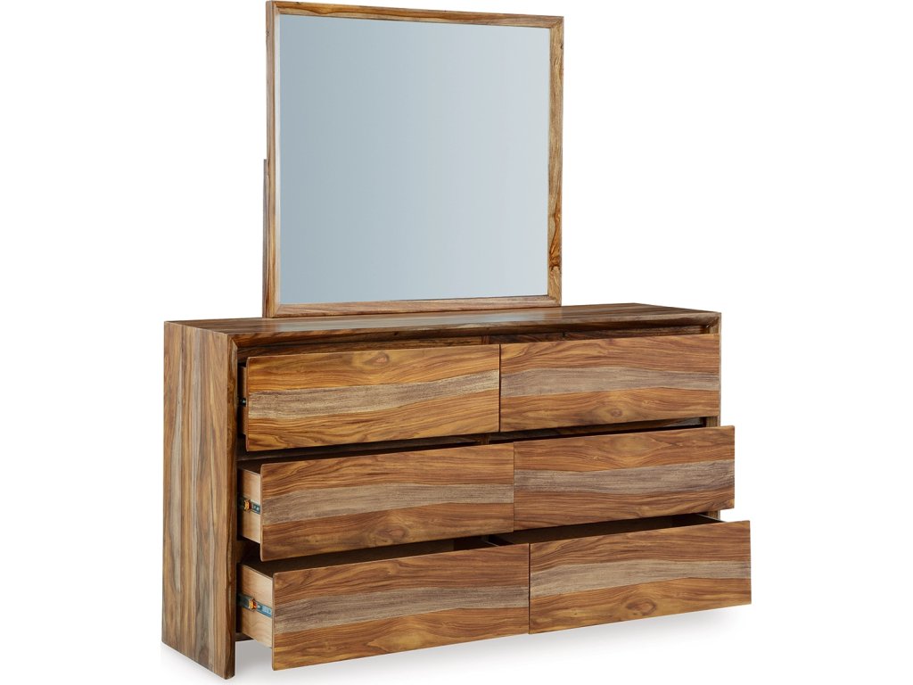 Dressonni King Panel Bed, Dresser and Mirror - image 2