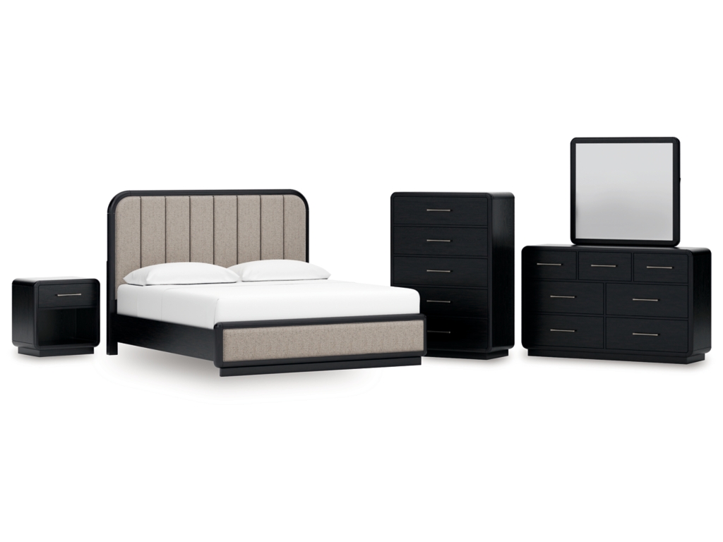 Rowanbeck King Panel Bed, Dresser, Mirror, Chest and Nightstand - main image