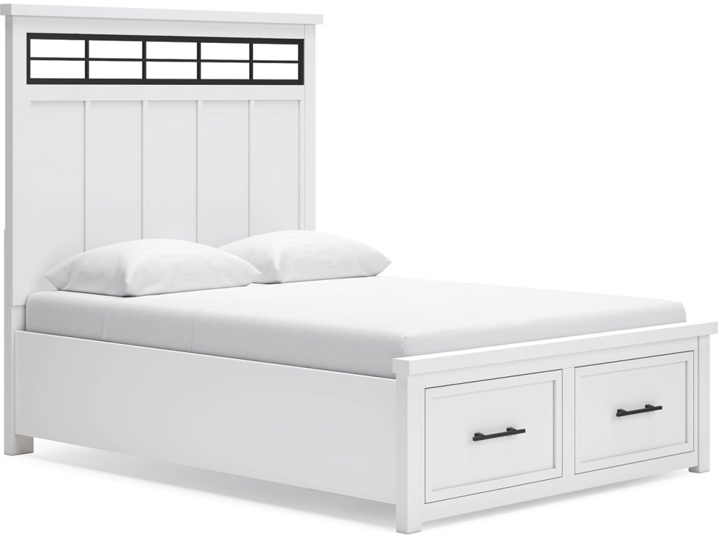 Ashbryn Queen Panel Storage Bed, Dresser and Mirror - image 1