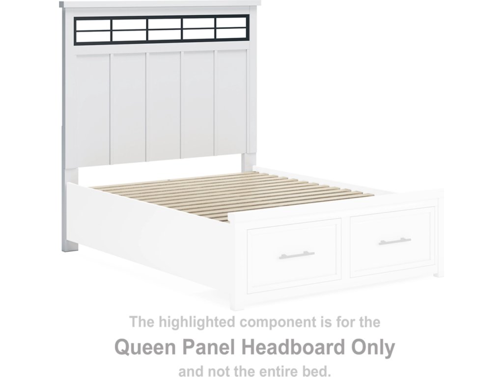 Ashbryn Queen Panel Headboard with Roll Slats - main image