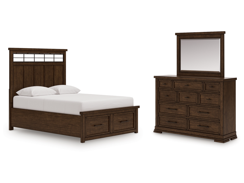 Taffenbrook Queen Panel Storage Bed, Dresser and Mirror - main image