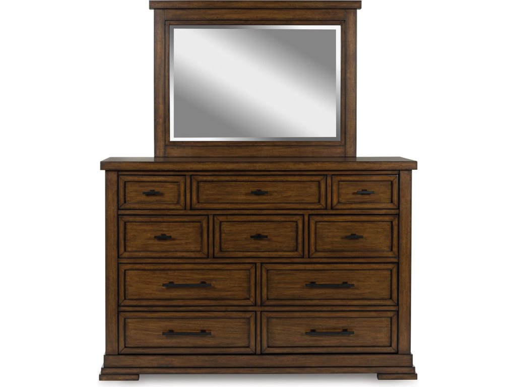 Taffenbrook Queen Panel Storage Bed, Dresser and Mirror - image 1