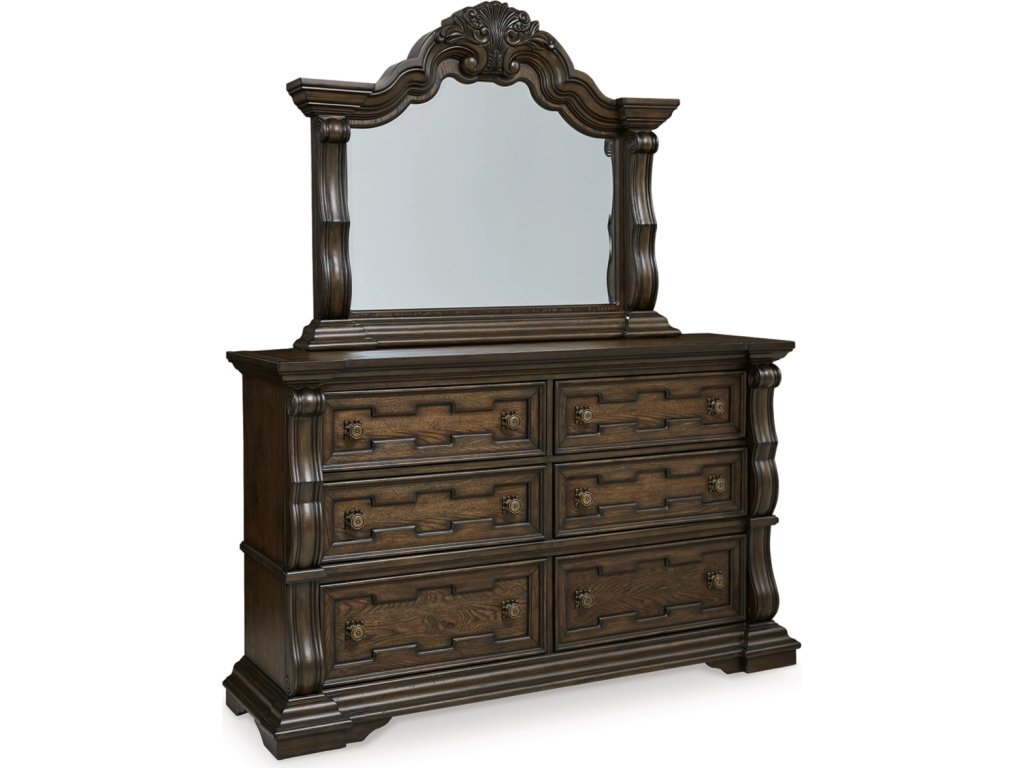 Maylee Queen Upholstered Bed, Dresser and Mirror - image 2