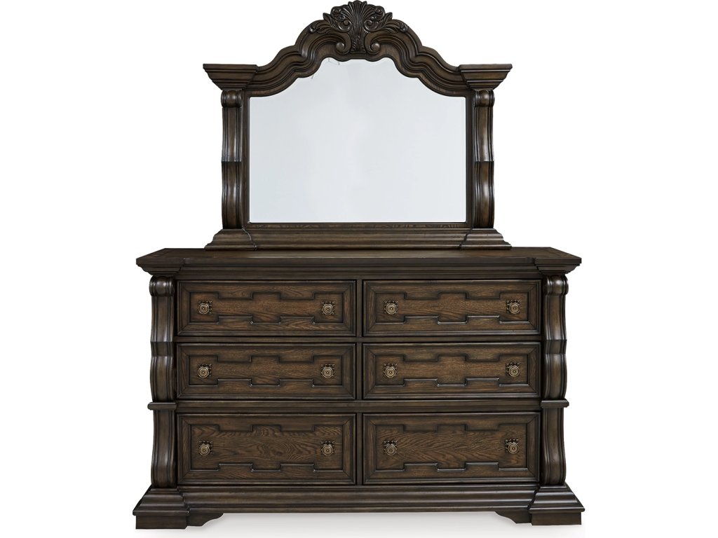 Maylee Queen Upholstered Bed, Dresser and Mirror - image 1