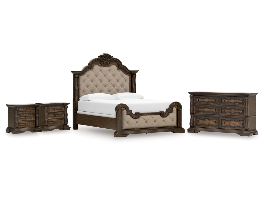 Maylee King Upholstered Bed, Dresser and 2 Nightstands - main image