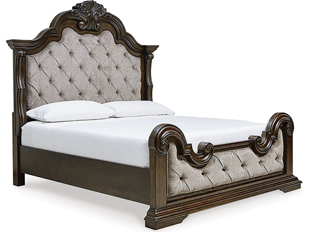 Maylee Queen Upholstered Bed, Dresser and Mirror - image 3