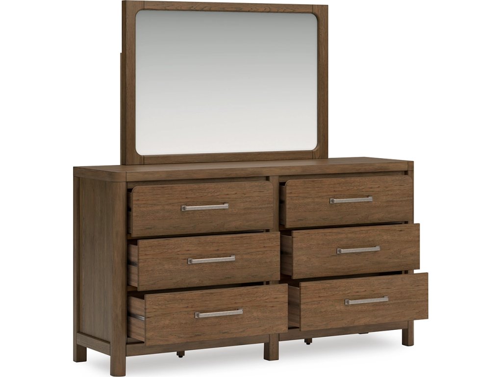 Cabalynn California King Panel Bed with Storage, Dresser and Mirror - image 3