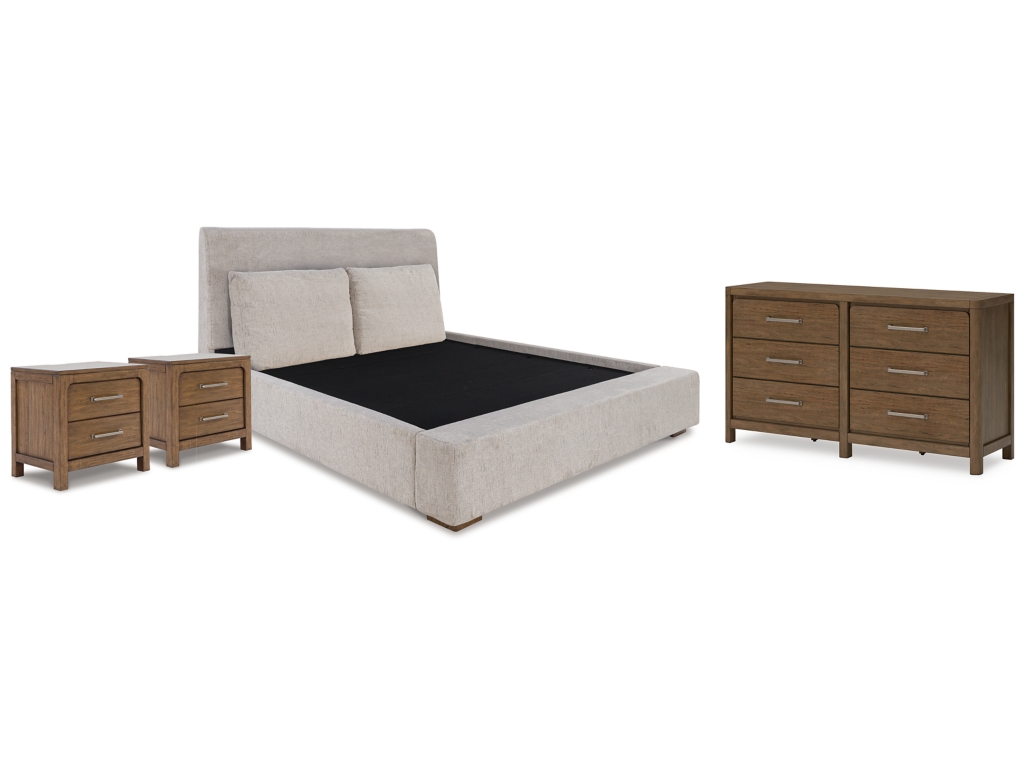 Cabalynn King Upholstered Bed, Dresser and 2 Nightstands - main image