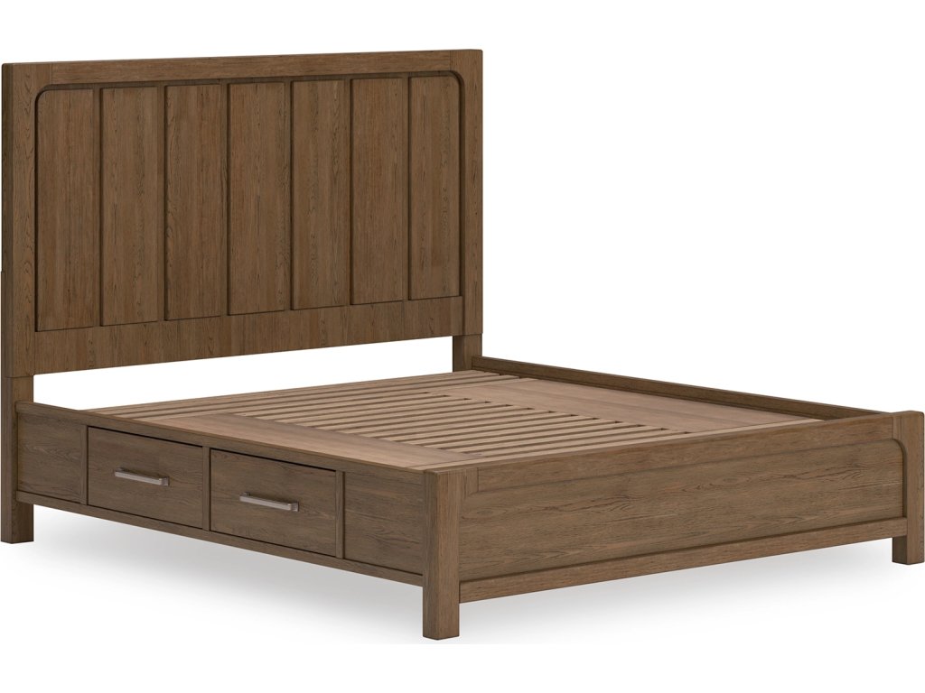 Cabalynn California King Panel Bed with Storage, Dresser and Mirror - image 11
