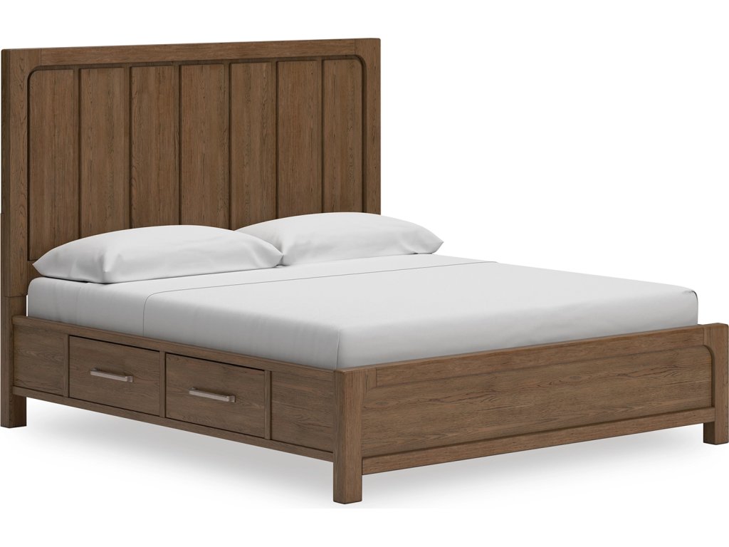 Cabalynn California King Panel Bed with Storage, Dresser and Mirror - image 7