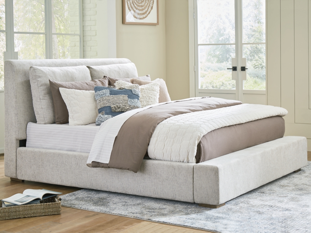 Cabalynn King Upholstered Bed and 2 Nightstands - image 16