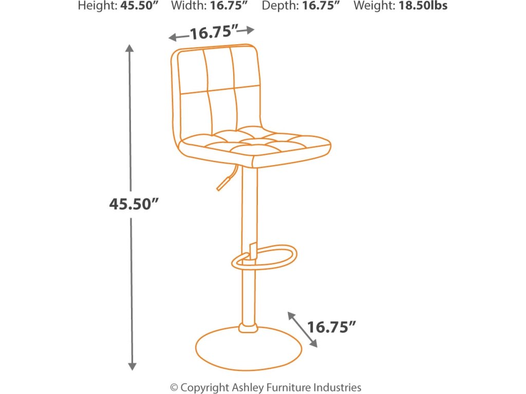 Bellatier Adjustable Height Bar Stool (Set of 2) - image 5