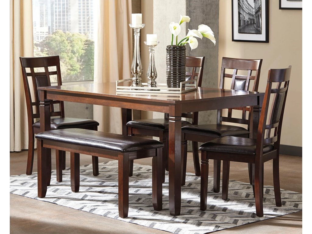 Bennox Dining Table and Chairs with Bench (Set of 6) - image 1