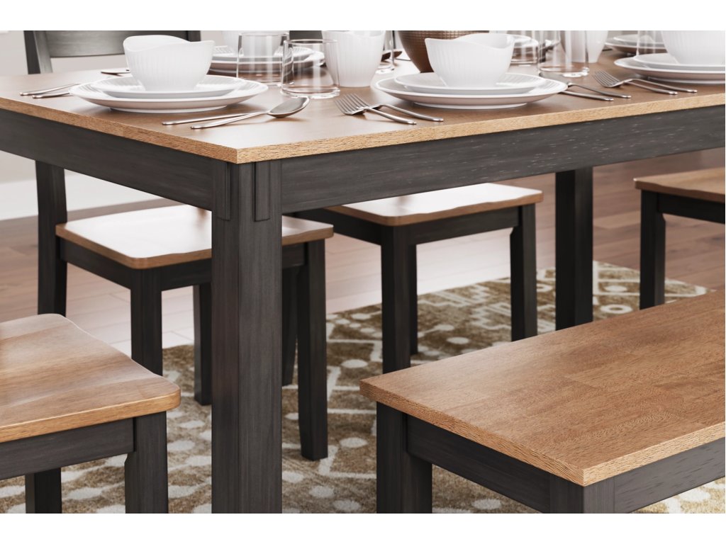 Gesthaven Dining Table with 4 Chairs and Bench (Set of 6) - image 3