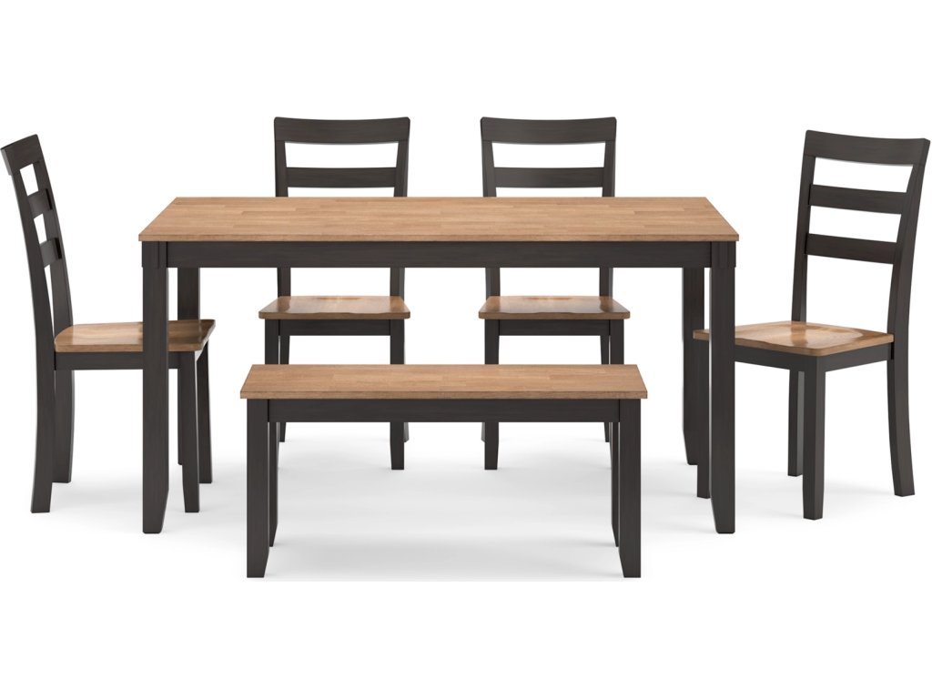 Gesthaven Dining Table with 4 Chairs and Bench (Set of 6) - image 2