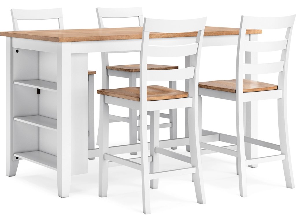 Gesthaven Counter Height Dining Table and 4 Barstools - image 1