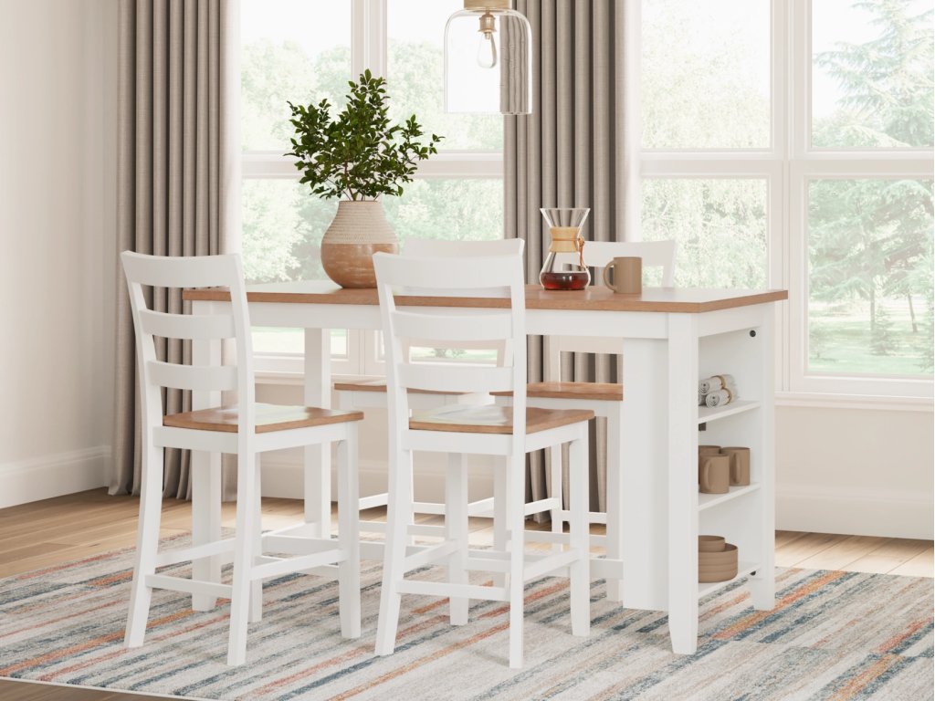 Gesthaven Counter Height Dining Table and 4 Barstools - main image