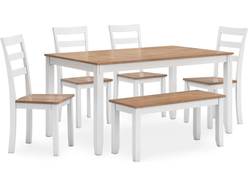 Gesthaven Dining Table with 4 Chairs and Bench (Set of 6) - main image