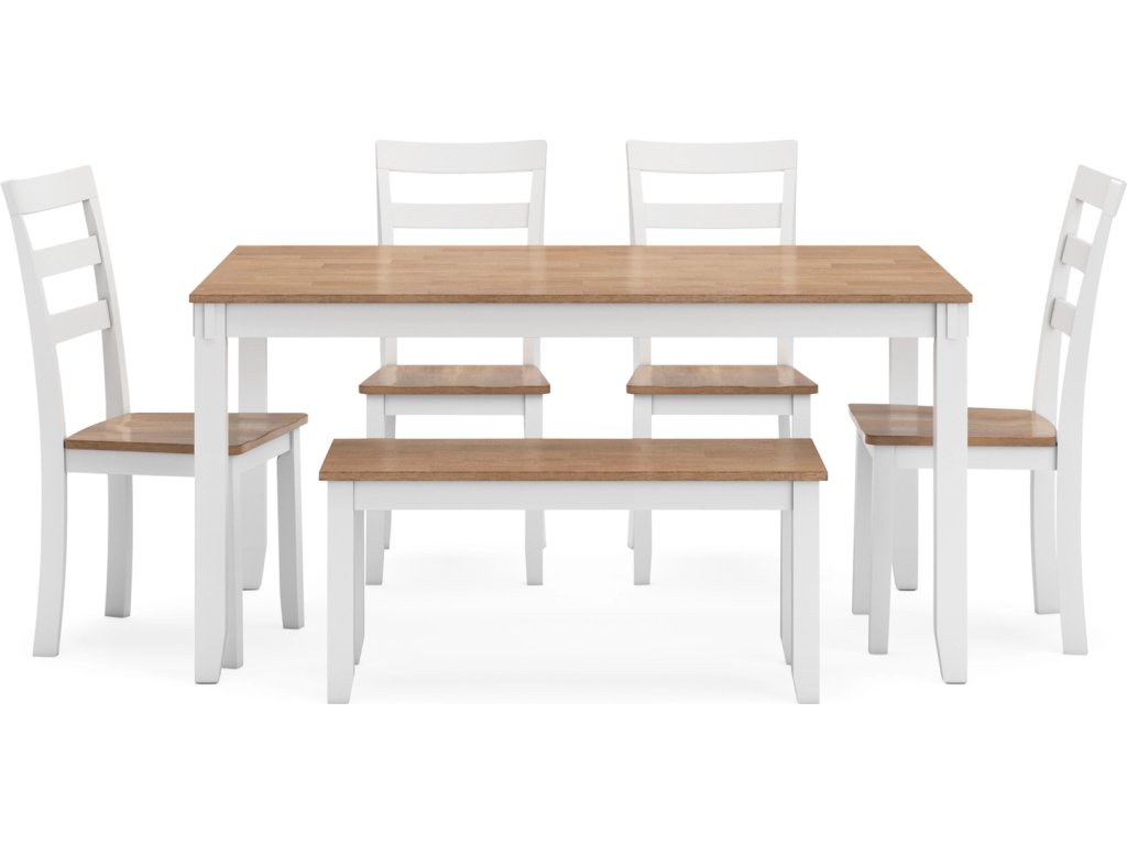 Gesthaven Dining Table with 4 Chairs and Bench (Set of 6) - image 6