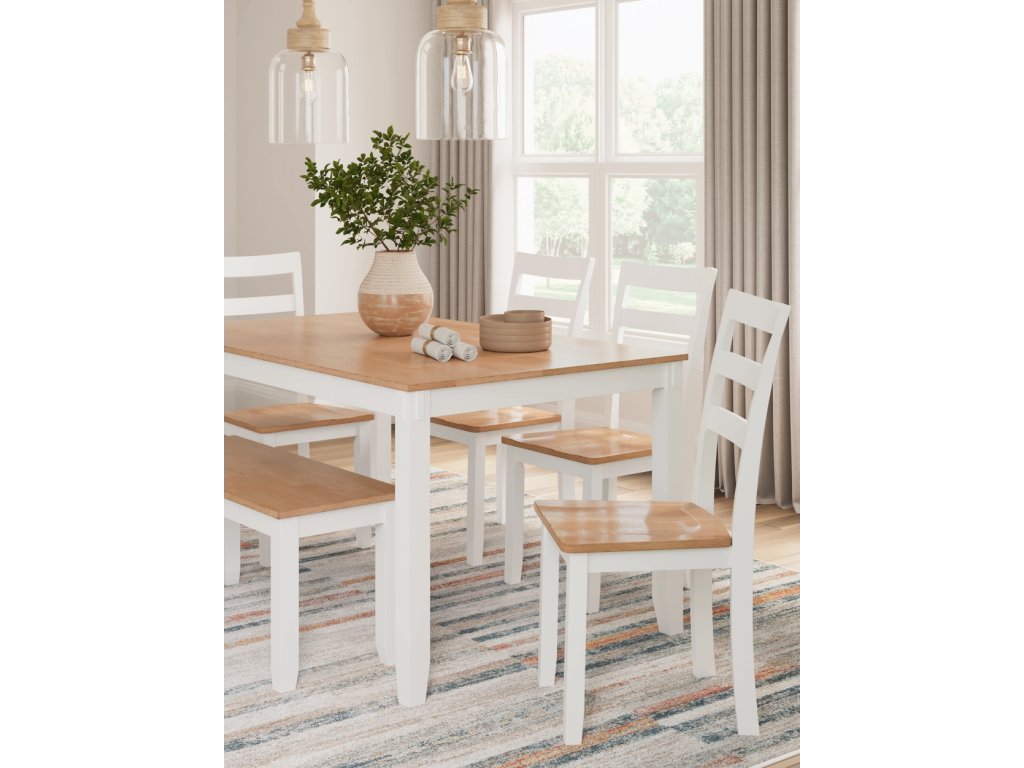Gesthaven Dining Table with 4 Chairs and Bench (Set of 6) - image 5