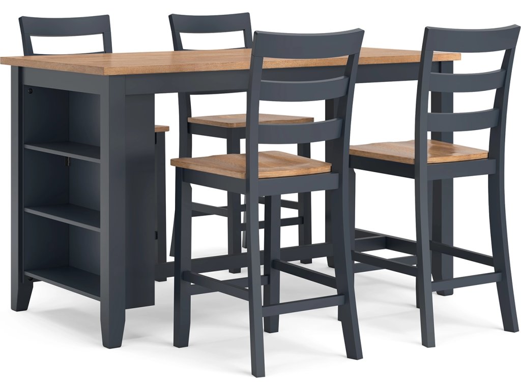 Gesthaven Counter Height Dining Table and 4 Barstools - image 1
